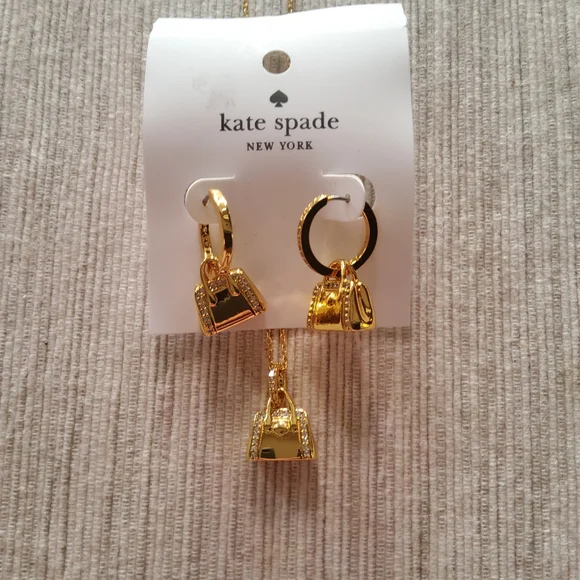 Kate Spade Gold Mini Handbag Jewelry Set - Picture 1 of 1